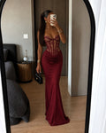 Wynora Maxi Dress – Burgundy