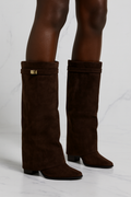 Brown suède boots