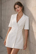 Blazer Jurk met Korte Mouwen – Off White