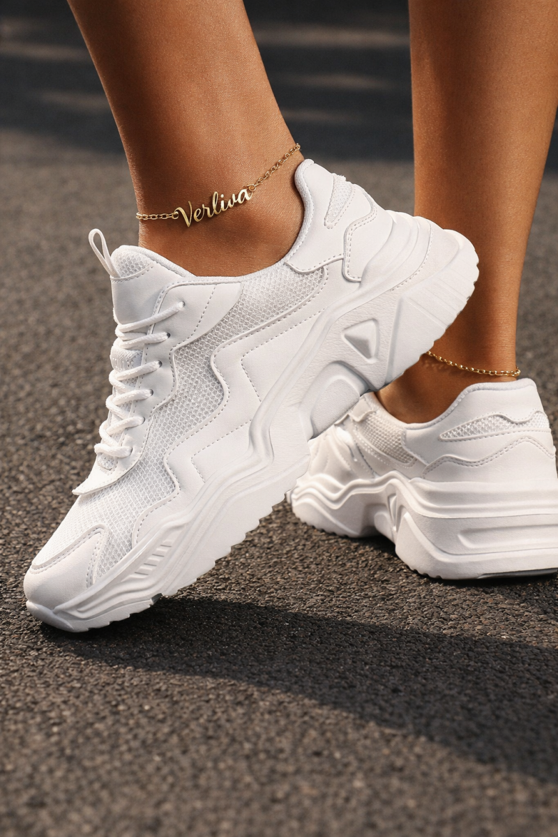 Witte chunky sneakers