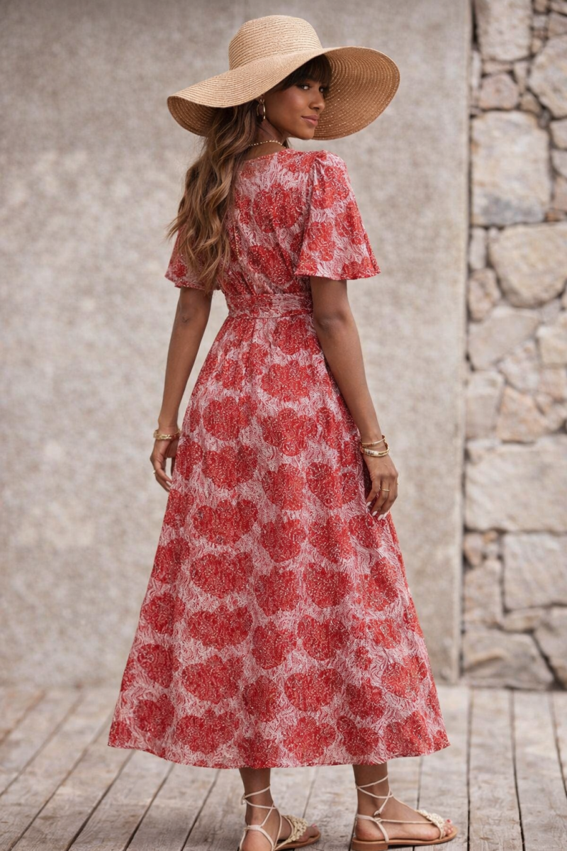Boho Print Midi Jurk
