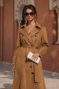 Klassieke Trenchcoat met Tailleceintuur – Camel