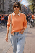 Soft Orange Knit Sweater