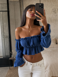 Cropped Off-shoulder Santorini Top